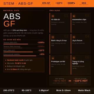 Sợi nhựa in 3D ABS-GF STEM Filament