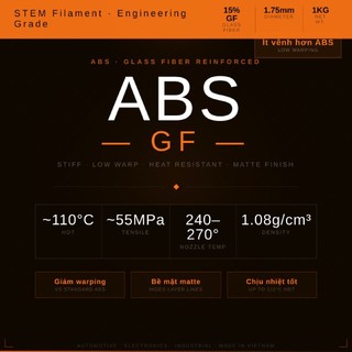Sợi nhựa in 3D ABS-GF STEM Filament