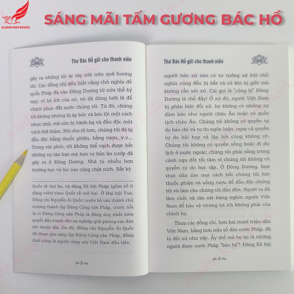 Sách Thư Bác Hồ Gửi Cho Thanh Niên - Sáng Mãi Tấm Gương Bác Hồ - Sách về Bác Hồ cho thiếu nhi