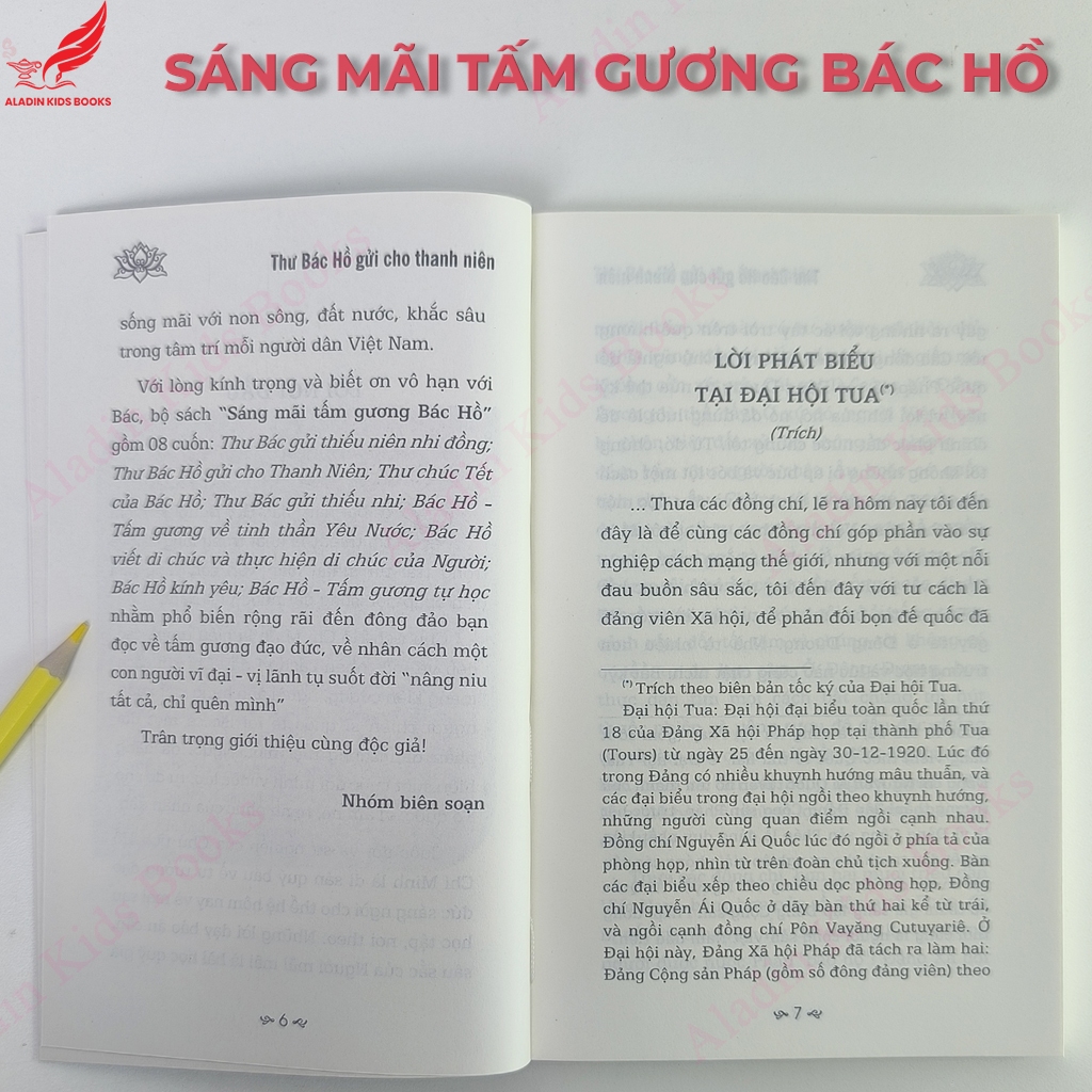 Sách Thư Bác Hồ Gửi Cho Thanh Niên - Sáng Mãi Tấm Gương Bác Hồ - Sách về Bác Hồ cho thiếu nhi