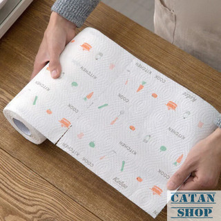 Giấy Cuộn Lau Bếp, Khăn Lau Bếp Đa Năng Họa Tiết 20 - 25cm Siêu Dai, Thấm Hút Tốt Lau Sạch Vết Bẩn