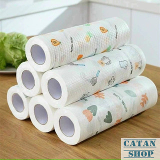 Giấy Cuộn Lau Bếp, Khăn Lau Bếp Đa Năng Họa Tiết 20 - 25cm Siêu Dai, Thấm Hút Tốt Lau Sạch Vết Bẩn