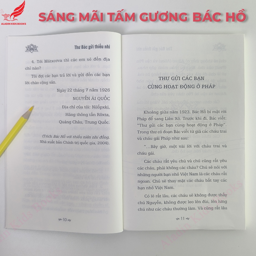 Sách Thư Bác Gửi Thiếu Nhi - Sáng Mãi Tấm Gương Bác Hồ - Sách thiếu nhi về Bác Hồ