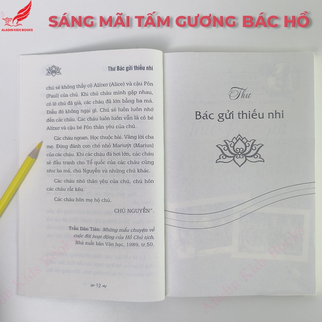 Sách Thư Bác Gửi Thiếu Nhi - Sáng Mãi Tấm Gương Bác Hồ - Sách thiếu nhi về Bác Hồ