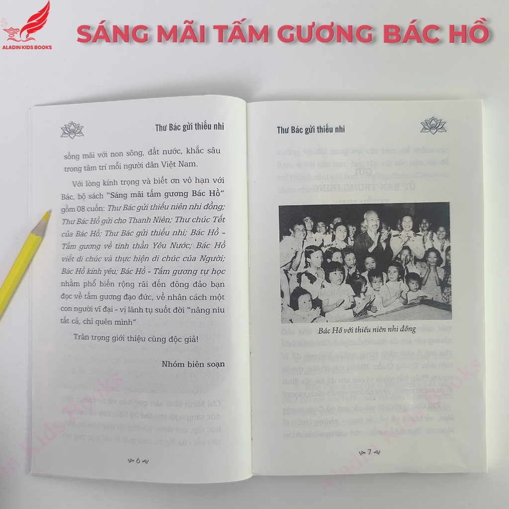 Sách Thư Bác Gửi Thiếu Nhi - Sáng Mãi Tấm Gương Bác Hồ - Sách thiếu nhi về Bác Hồ