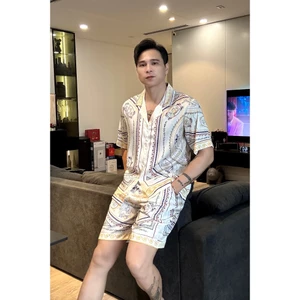 Pijama Nam Lụa Cao Cấp MM05 – Mát Lạnh, Lịch Lãm | Beemanor