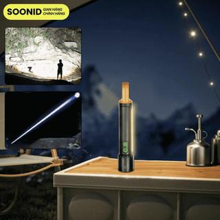 Đèn Pin Soonid Siêu Sáng, Pin 3500mah, Chiếu Xa 200m,Zoom Xa Gần, Cod Led, 9 Chế Độ Sáng, Thời Gian Sáng 3 - 7 Giờ