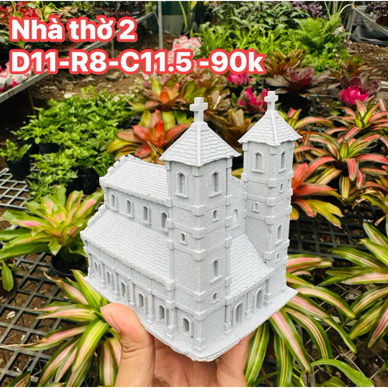 Mô hình nhà thờ mini trang trí tiểu cảnh,terrarium, bán cạn in3D