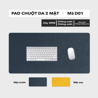 DeskPad Da PU 2 Mặt Kích Thước 40x90cm - Chống Nước - Chống Trầy - Dễ Vệ Sinh