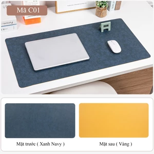 Lót Chuột Da PU Cao Cấp 2 Mặt Kích Thước Lớn - Dùng Cho Chuột & Bàn Phím, Chống Trầy, Chống Nước