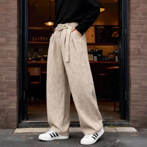 Quần Xếp Ly Ba Chiều Unisex 2026 - Ống Đứng Eo Điều Chỉnh, Dáng Suông Che Khuyết Điểm