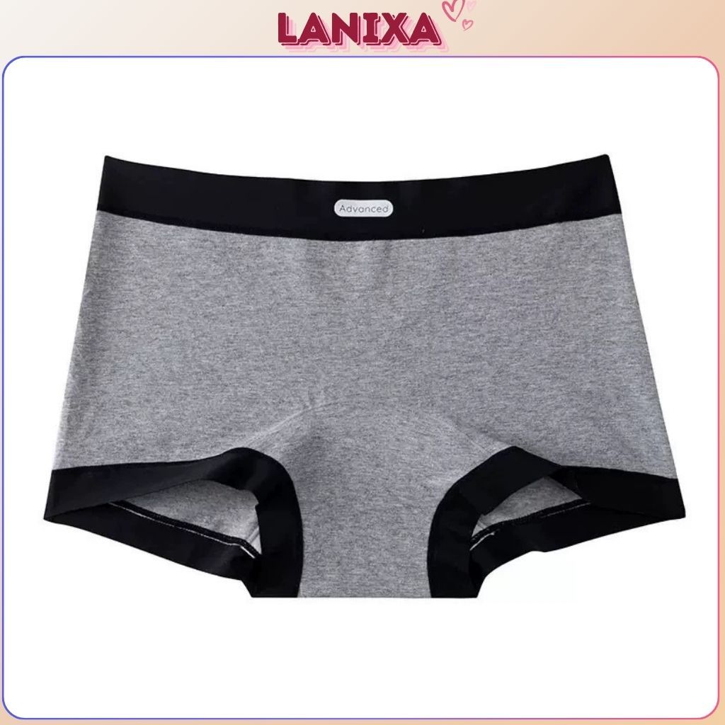 Quần lót nữ cotton cao cấp dáng boxer cạp vừa tôn dáng đáy lót nâng cấp dài và thoải mái LANXA L5284