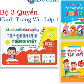 Sách- Bộ 3 Quyển Tập Đánh Vần, Bé Chính Phục Toán Học, Bé Khởi Đầu Tập Viết Hành Trang Vào Lớp 1