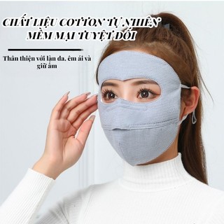 Khẩu Trang Chống Nắng Trùm Mặt UPF50+, Che Kín Mặt Đi Xe Máy, Chống Tia UV Bảo Vệ Da Cho Mẹ Và Bé