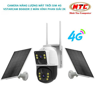 [Kèm tấm pin đôi] Camera ngoài trời sim 4G Vstarcam BG66DR lượng mặt trời - phân giải 2K 2 màn hình - Phụ Kiện Nhất Tín
