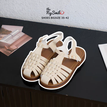 Giày sandal 1cm BIGSIZE 35-42 Giày SANDALS rọ sandals mùa hè mũi quai hậu, sandals nữ đi học - THENYSMILE - REDYY (+1siz