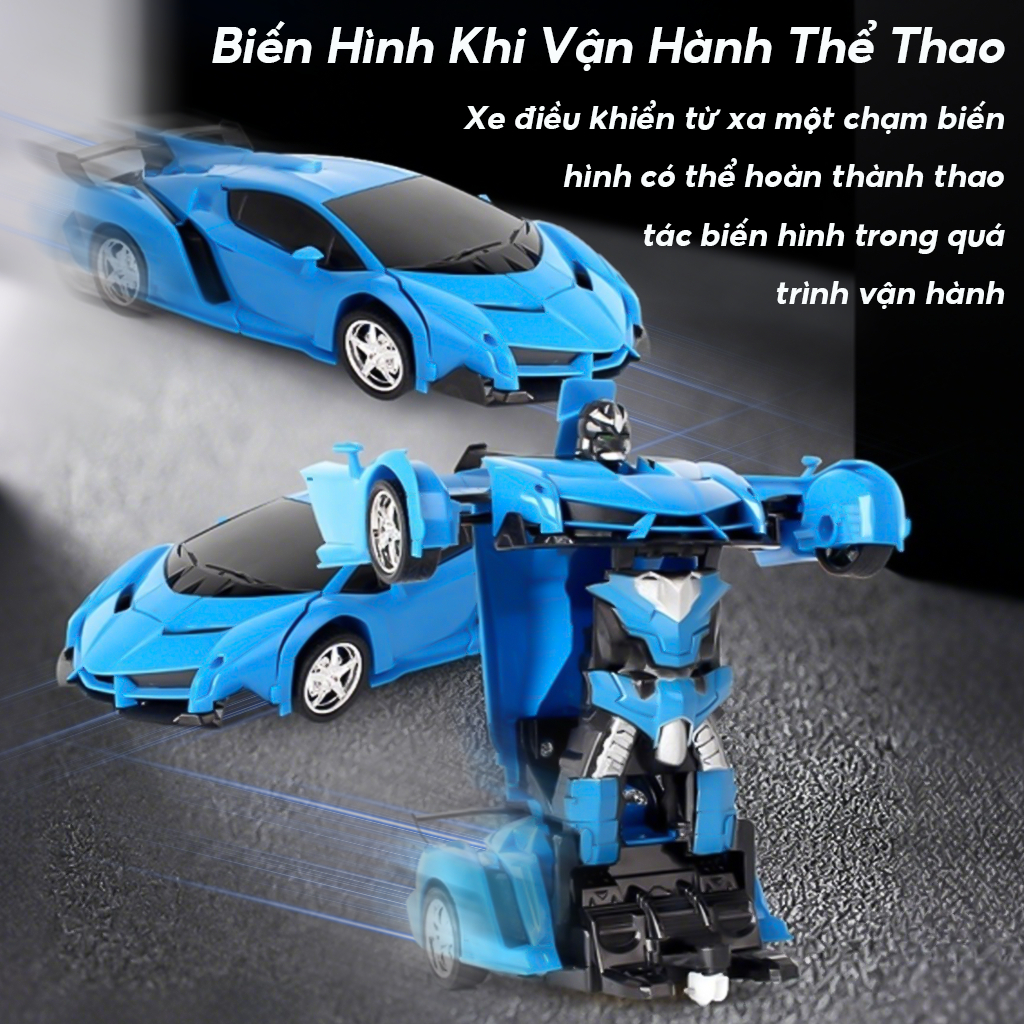 Robot biến hình xe điều khiển từ xa, quà tặng ngày trẻ em, quà sinh nhật