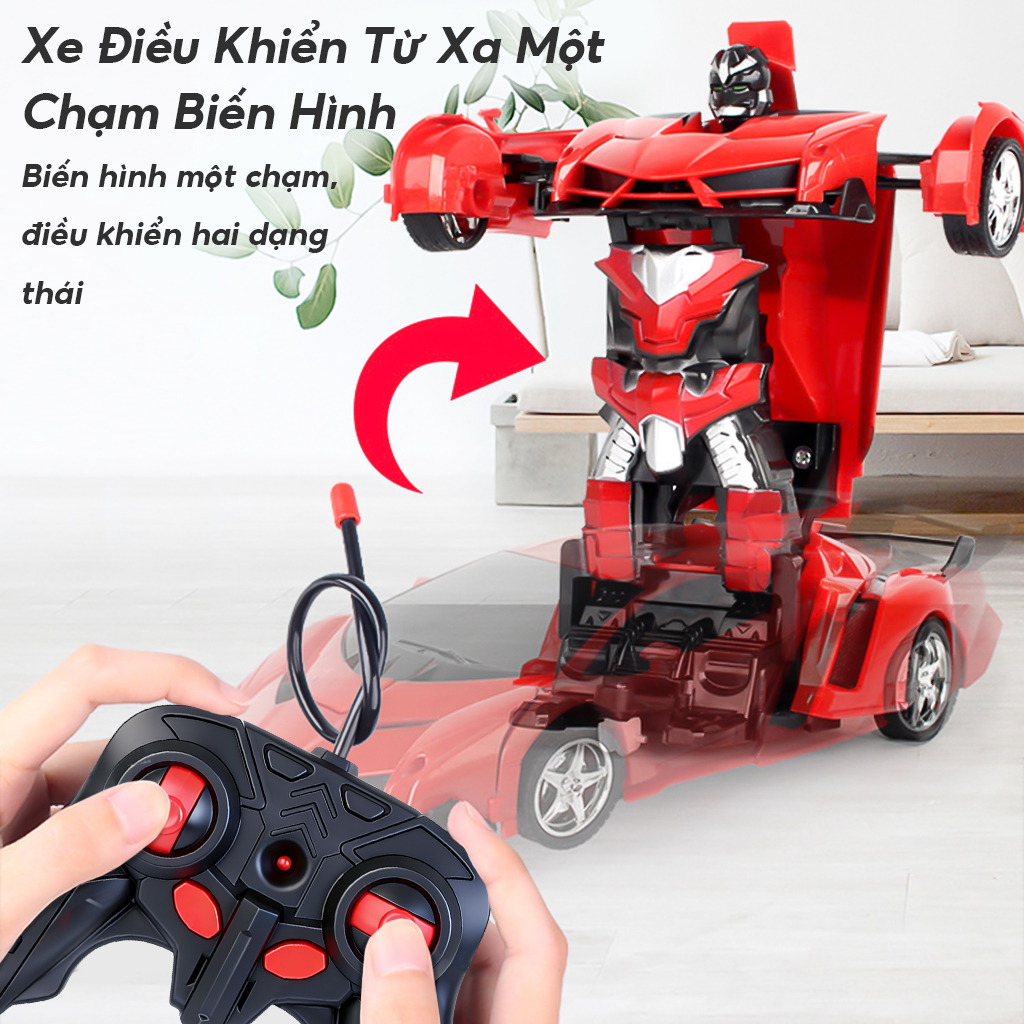 Robot biến hình xe điều khiển từ xa, quà tặng ngày trẻ em, quà sinh nhật