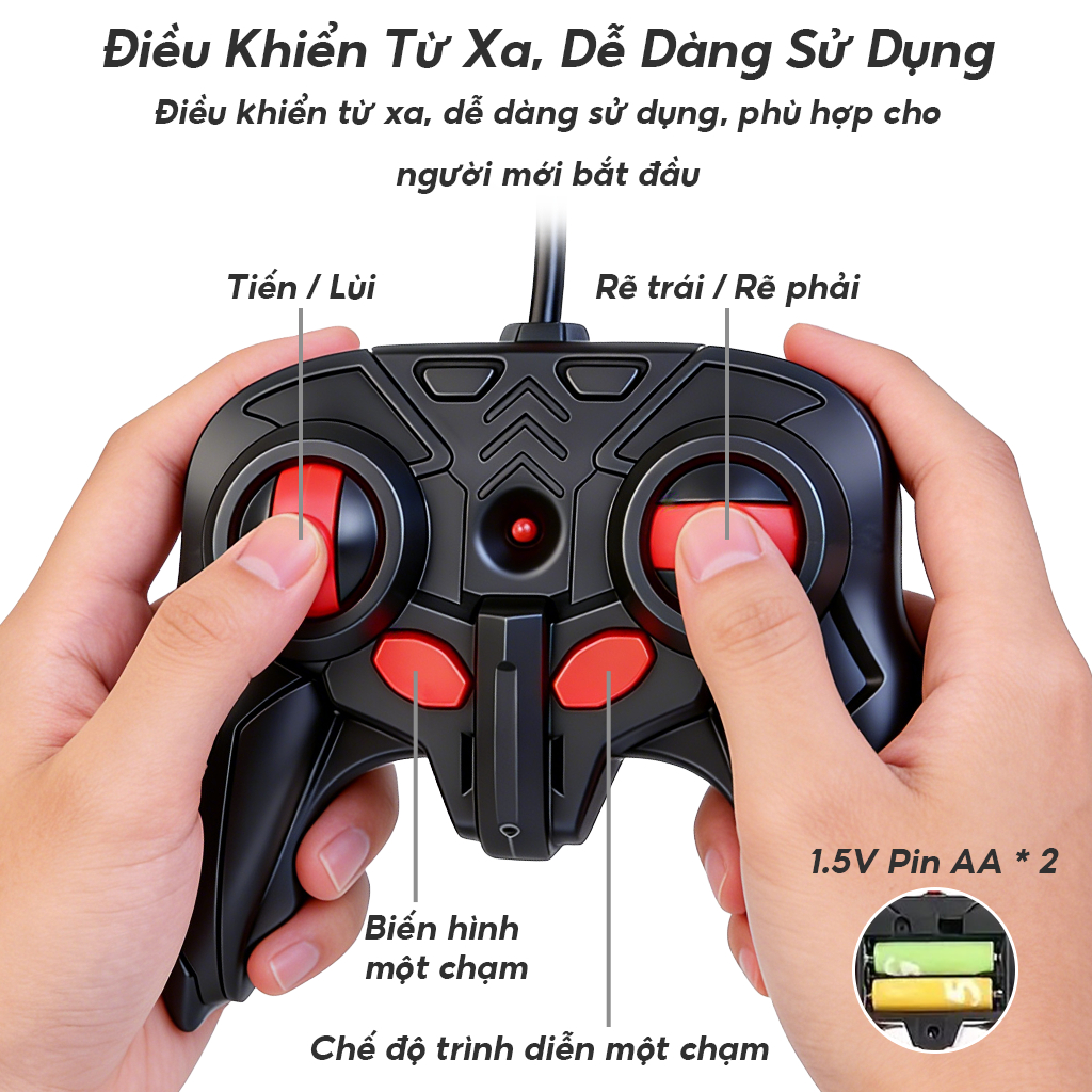 Robot biến hình xe điều khiển từ xa, quà tặng ngày trẻ em, quà sinh nhật