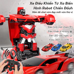 Robot biến hình xe điều khiển từ xa, quà tặng ngày trẻ em, quà sinh nhật