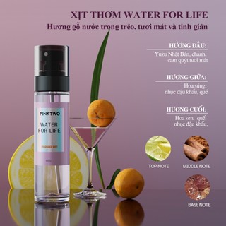 PINKTWO Body Mist 12% Tinh Dầu – Xịt Thơm Khử Mùi Cơ Thể & Quần Áo Lưu Hương 12H– Ngăn Mạt Bụi 99%– HƯƠNG NƯỚC HOA 105ml