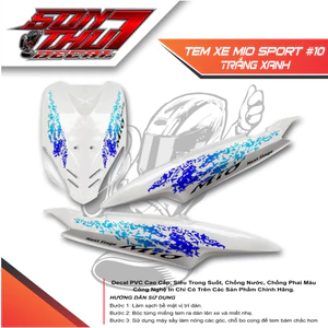 Tem xe Mio Sport #10 (CHẤT LƯỢNG CAO - SẮC NÉT - KHÔNG PHAI MÀU)