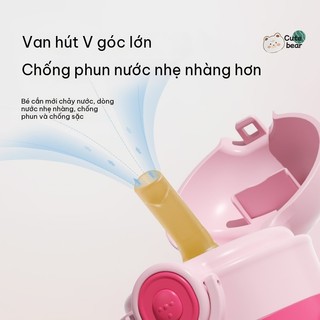 Youkebei Bình Giữ Nhiệt Cho Bé Inox 316 – Ống Hút Chống Sặc, Có Khóa An Toàn, Không Rò Rỉ, Đi Học/Dã Ngoại