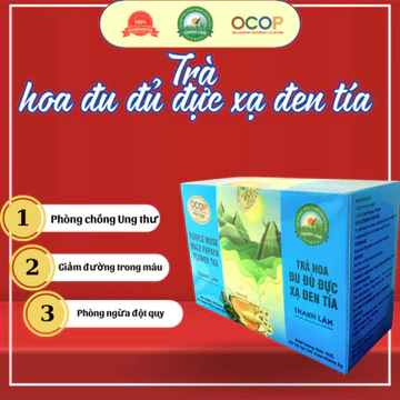 Trà Hoa Đu Đủ Đực Xạ Đen Tía Thanh Lâm – Trà Thanh Nhiệt, Ngủ Ngon, Tăng Đề Kháng