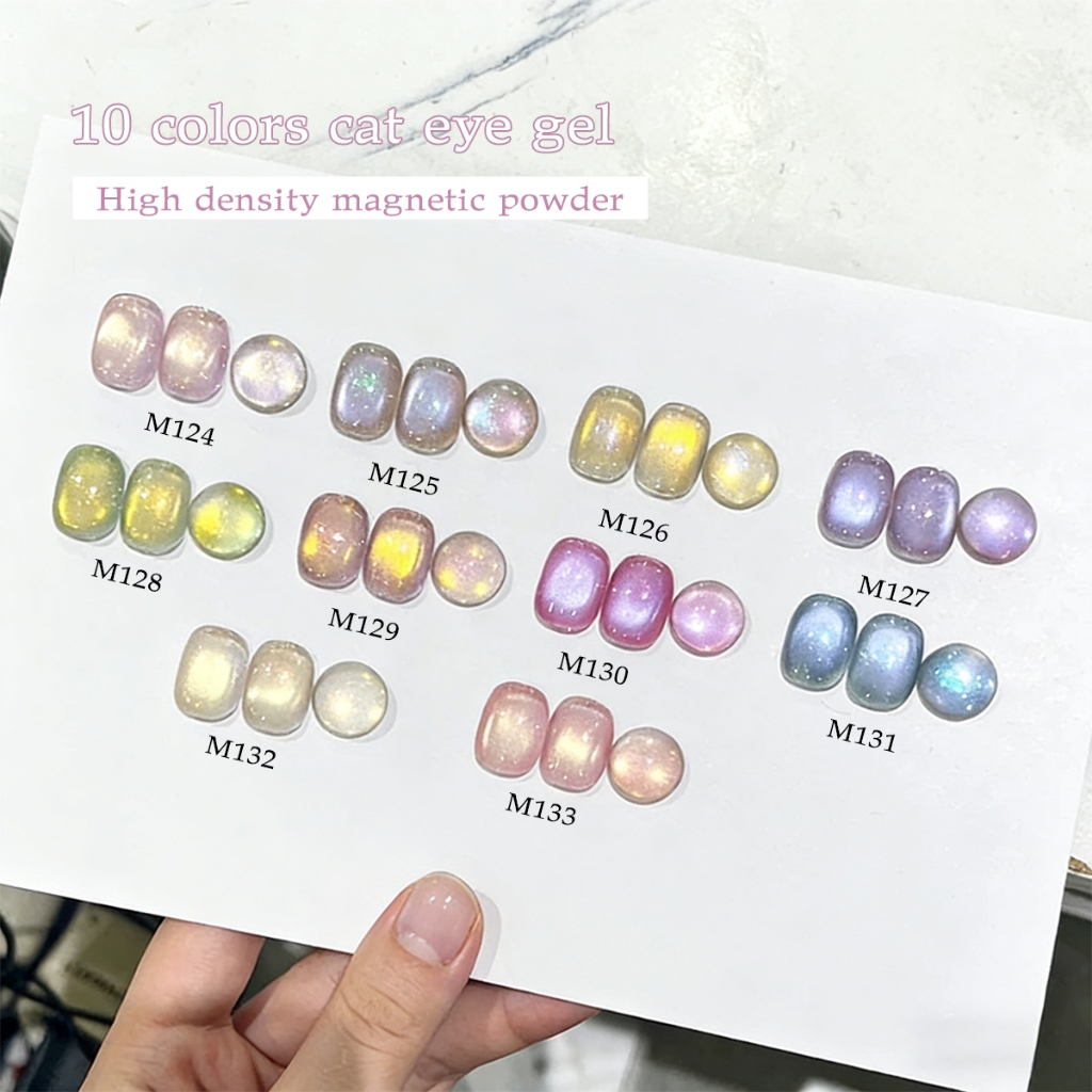 XEIJAYI 10ml-Sơn móng tay dạng gel hiệu ứng mắt mèo Polaris Blue, bộ 10 màu,thích hợp cho việc tự làm nghệ thuật vẽ móng