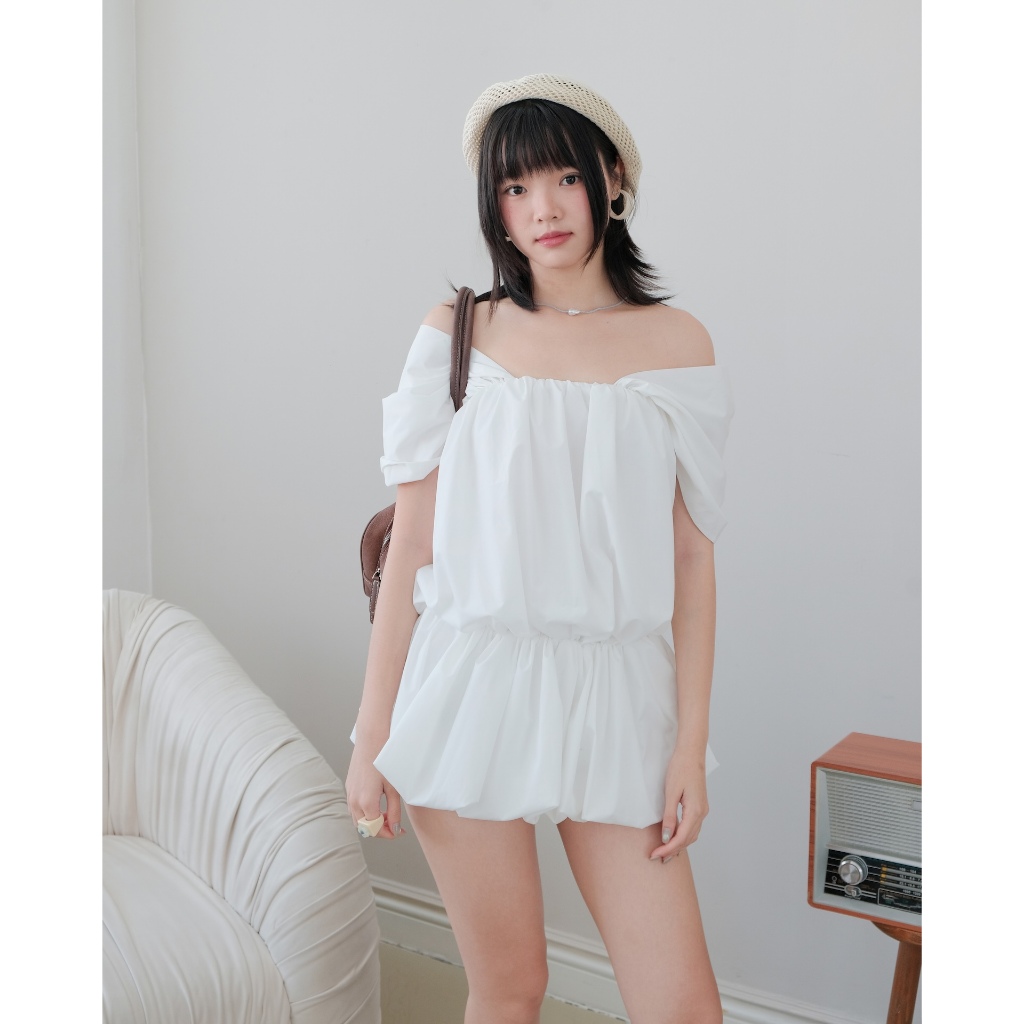 Đầm Nữ  MAEKO Trễ Vai Form Bí Năng Động Trẻ Trung SECODEE