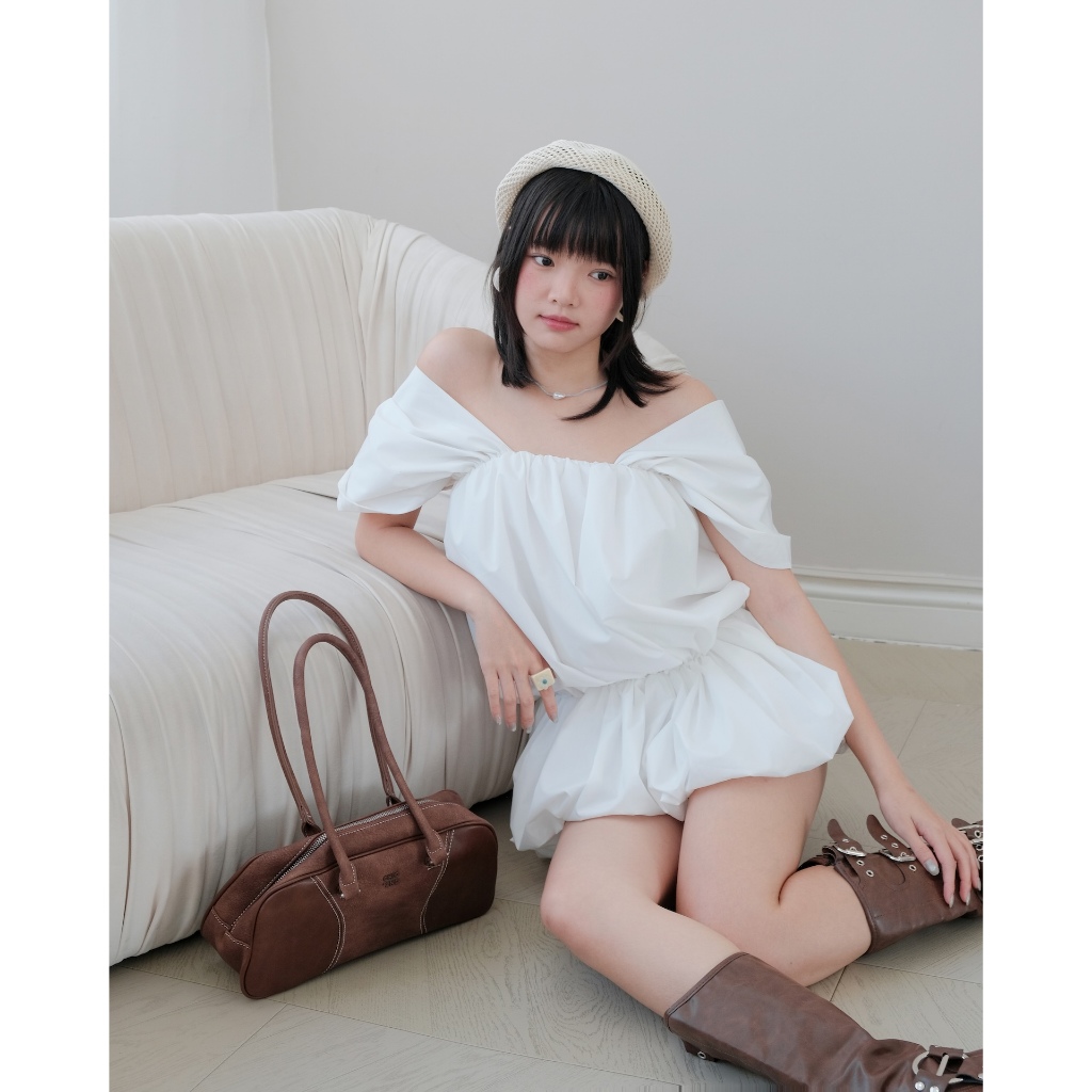 Đầm Nữ  MAEKO Trễ Vai Form Bí Năng Động Trẻ Trung SECODEE