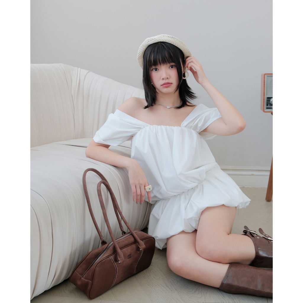 Đầm Nữ  MAEKO Trễ Vai Form Bí Năng Động Trẻ Trung SECODEE