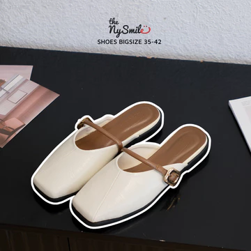 Dép sục nữ 1cm BIGSIZE 35-42 Dép Sục Quai Ngang 1P mũi vuông, dép sục nữ mang đi biển, dép hè nữ - THENYSMILE - COSY