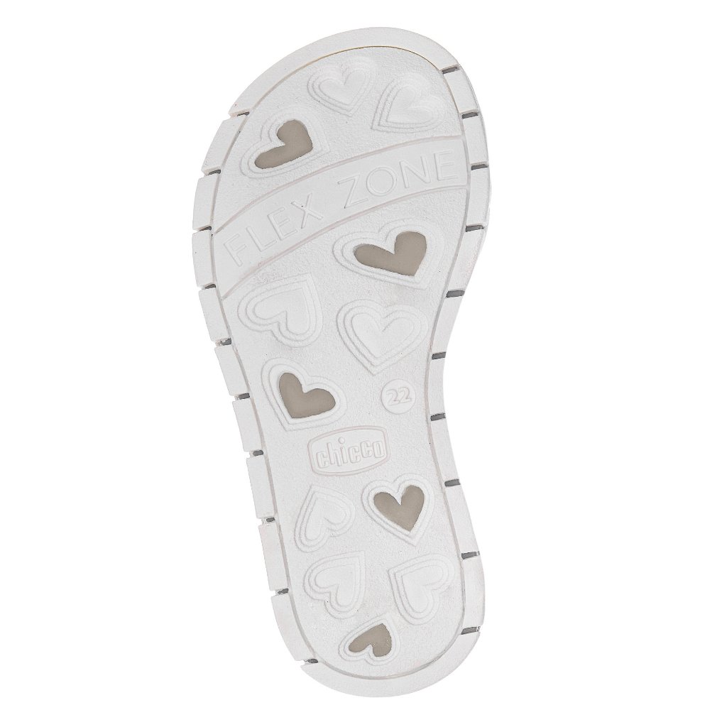Sandal tập đi trẻ em Chicco Cristal bướm trắng
