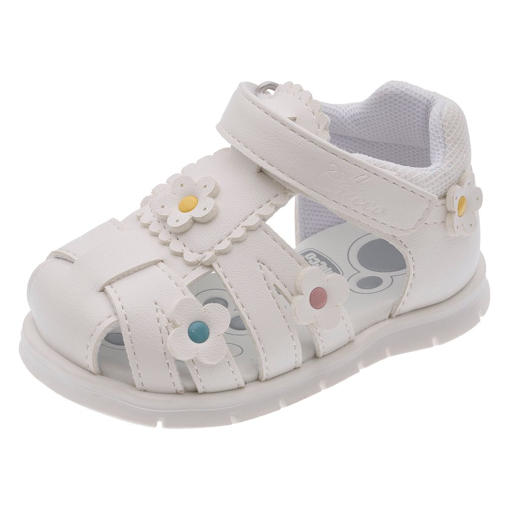 Sandal tập đi trẻ em Chicco Foggy hoa trắng