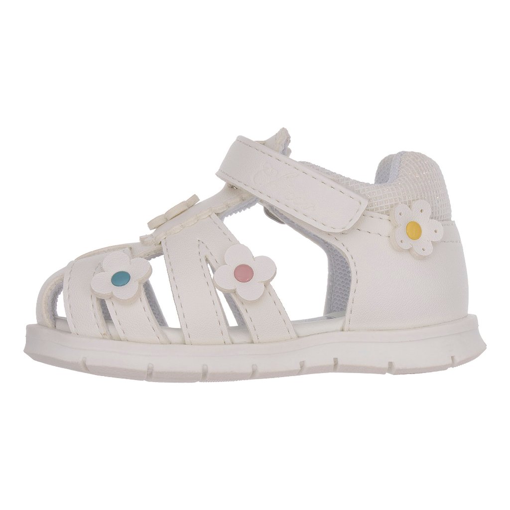 Sandal tập đi trẻ em Chicco Foggy hoa trắng