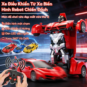 Biến Hình Đồ Chơi Xe Ô Tô Điều Khiển Từ Xa RC Robot Đua Xe Đồ Chơi Trẻ Em Bé Trai