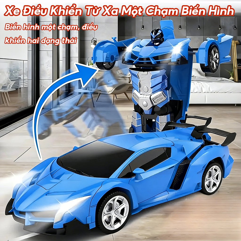 Biến Hình Đồ Chơi Xe Ô Tô Điều Khiển Từ Xa RC Robot Đua Xe Đồ Chơi Trẻ Em Bé Trai