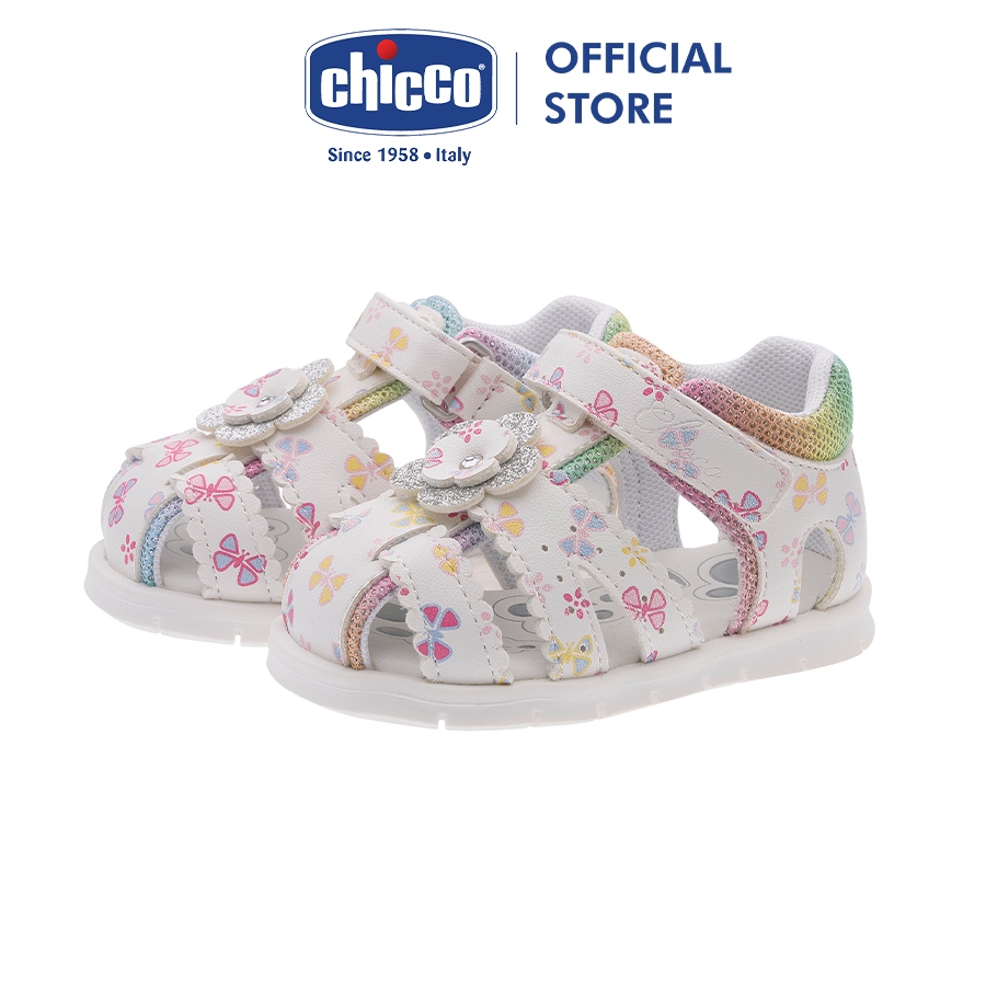 Sandal tập đi trẻ em Chicco Fenis hoa sắc màu