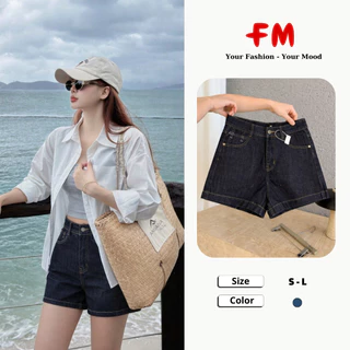 Quần Short Jeans Nữ FM STYLE - Quần Đùi Denim Cạp Cao Tôn Dáng Cá Tính Phong Cách Hàn Quốc 26030137