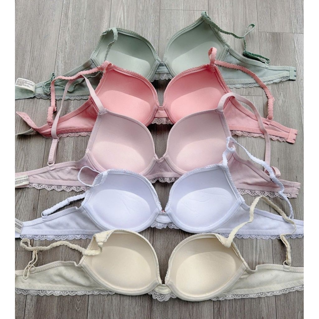 (BomoHouse) Áo ngực cotton Laur@ Ashleyy* có đệm nâng bigsize dư xịn