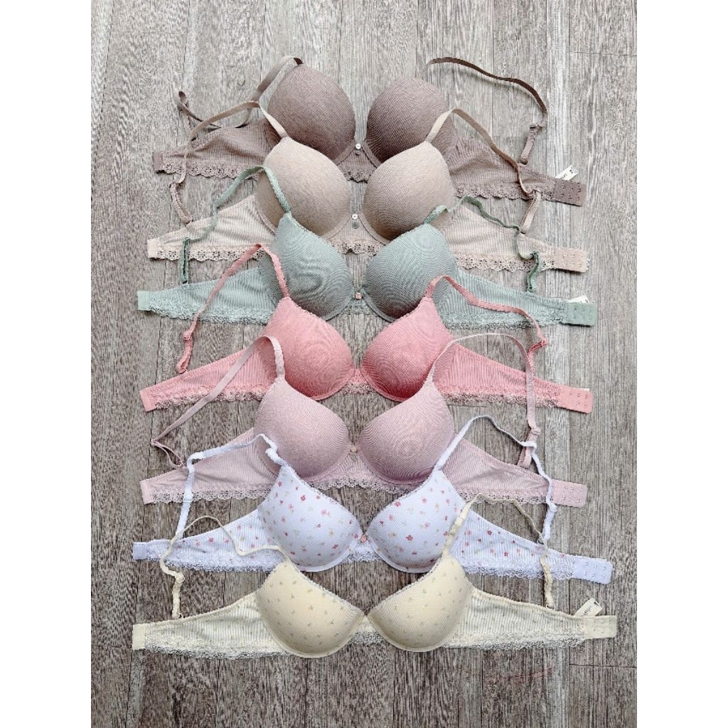 (BomoHouse) Áo ngực cotton Laur@ Ashleyy* có đệm nâng bigsize dư xịn