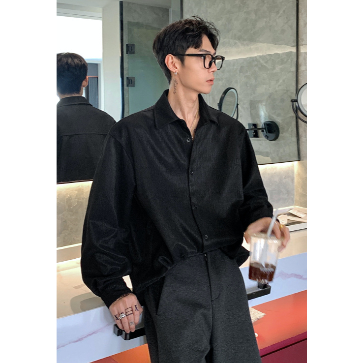 Áo Sơ Mi Oversize Unisex 2026 - Vibe Streetwear, Cá Tính Dễ Phối Đồ, Họa Tiết Vân Nổi Mẫu Mới