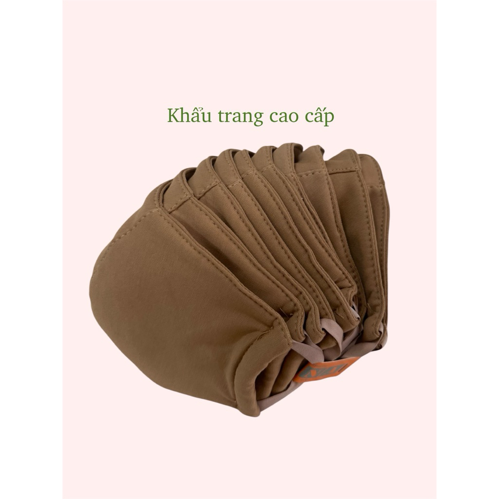 Combo 10 Khẩu Trang 2 Mặt Vải Thun Mềm Dày Cao Cấp Nam Nữ – Co Giãn 4 Chiều