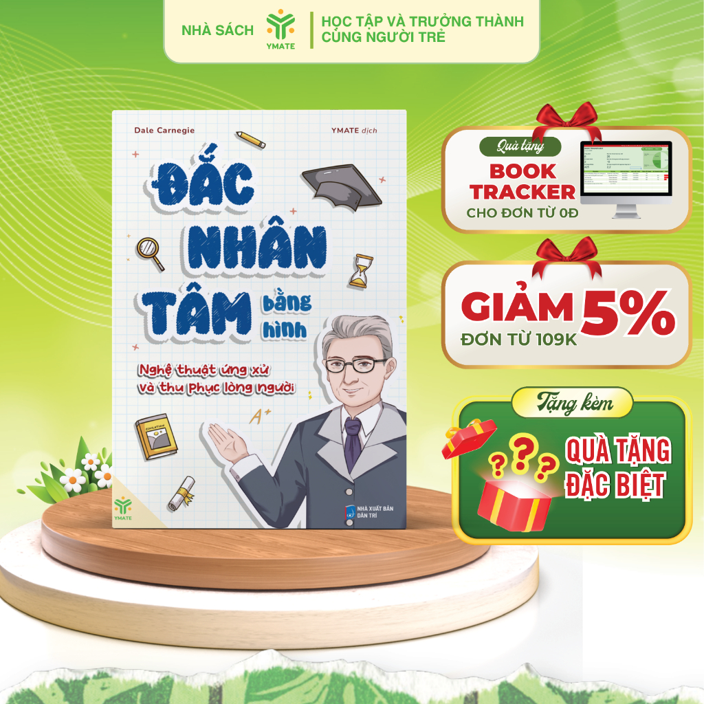 Sách - Đắc Nhân Tâm Bằng Hình - Truyện Tranh Sách Hay Giáo Dục Kỹ Năng Sống Cho Bé - YMATE Books