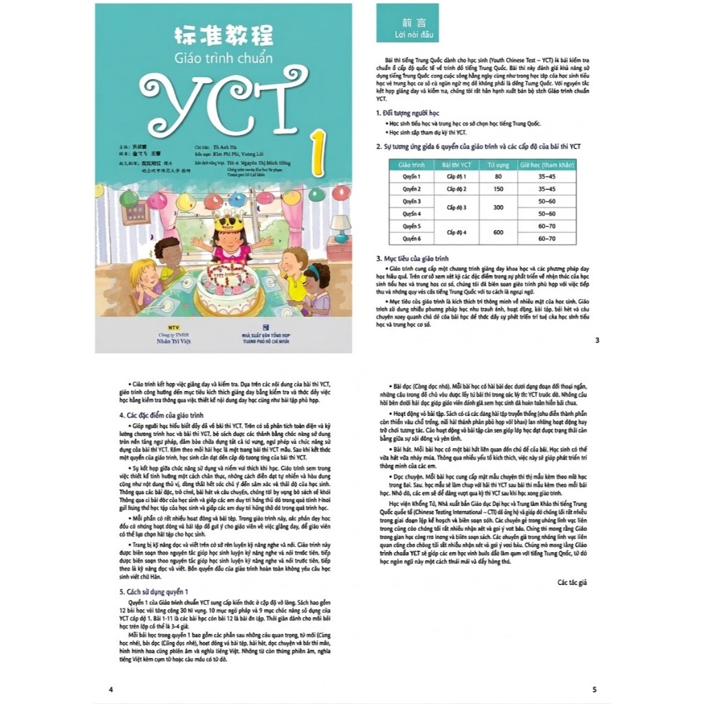 Combo Sách Giáo Trình Chuẩn YCT 1 - Sách Bài Học + Sách Bài Tập (Bộ 2 Cuốn)