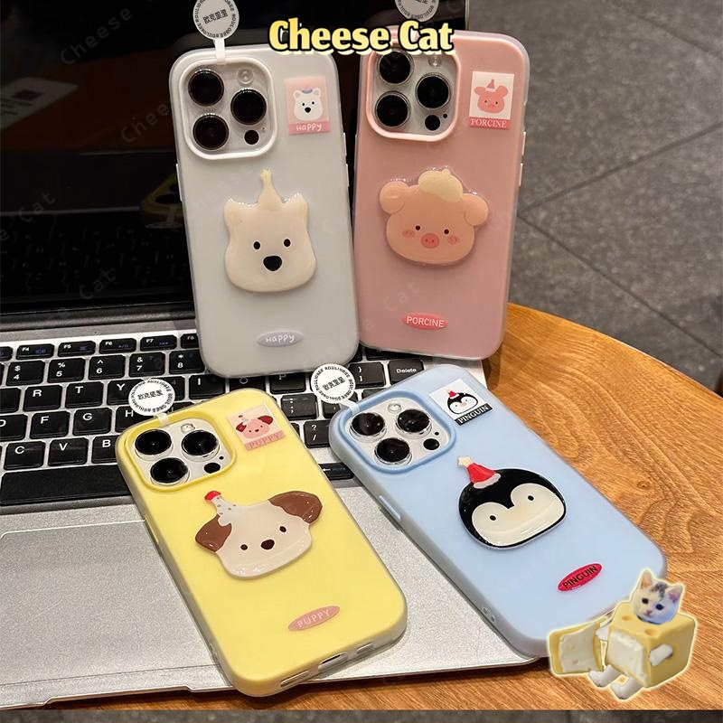 chim cánh cụt con lợn cún consứa Mờ thạch Ốp Lưng Điện Thoại iPhone 15 14 13 11 12 16 17 Pro Max Plus 17 Air Xs Max XR