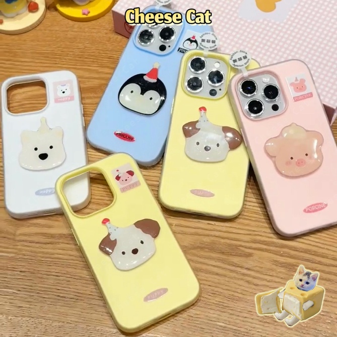 chim cánh cụt con lợn cún consứa Mờ thạch Ốp Lưng Điện Thoại iPhone 15 14 13 11 12 16 17 Pro Max Plus 17 Air Xs Max XR