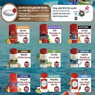 Sáp Khử Mùi Old Spice Ngăn tiết Mồ Hôi, Ngăn Ố Vàng Áo (73g, 85g)