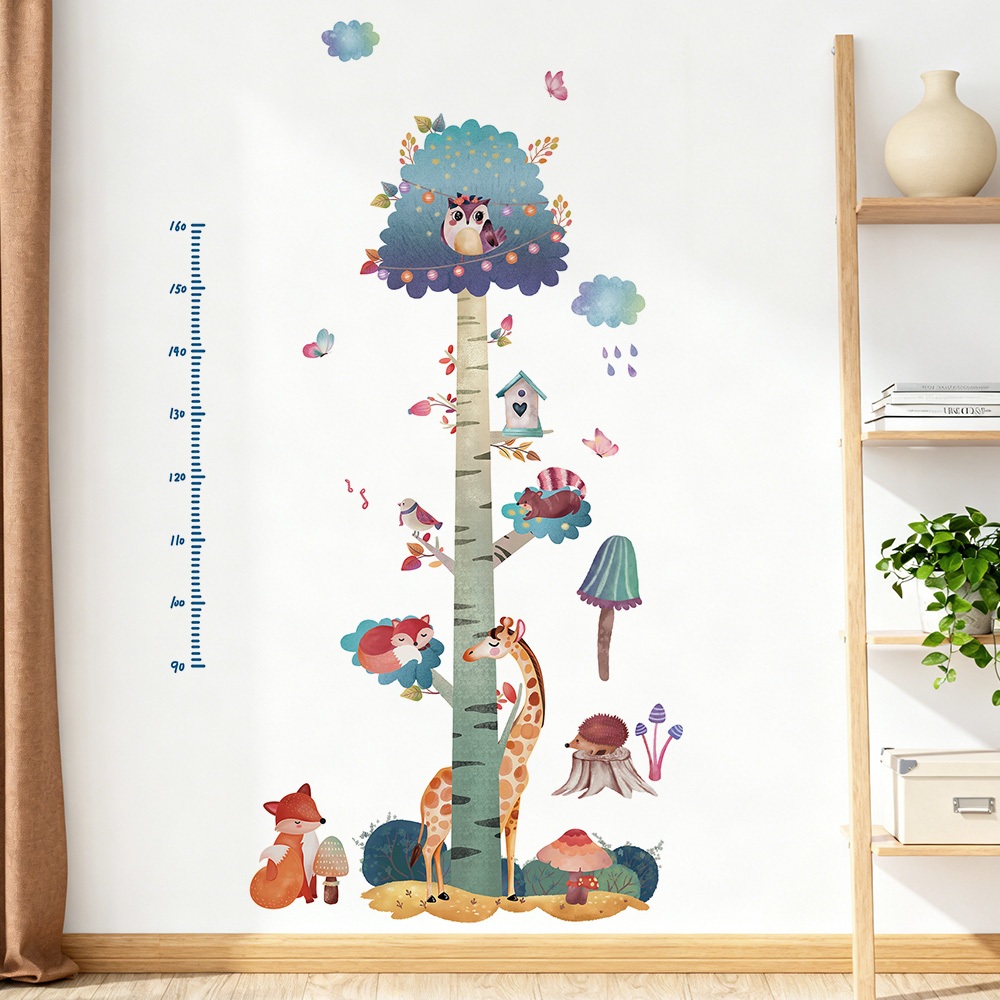 Decal Dán Tường Gia Đình Gấu Leo Cây Đáng Yêu Có Keo Sẵn 88x127cm -  Trang Trí Phòng Bé